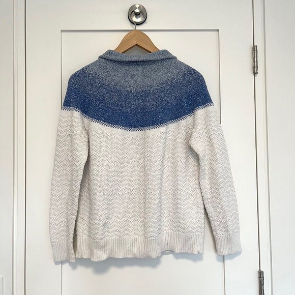 Northern Reflections White & Blue Zippered Snowflake Cardigan - Picture 7 of 9